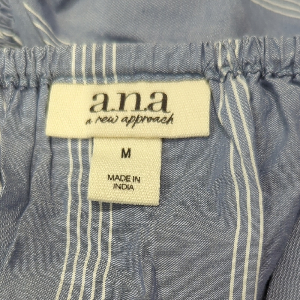 a.n.a Blue and White Striped Dress - Picture 3 of 5